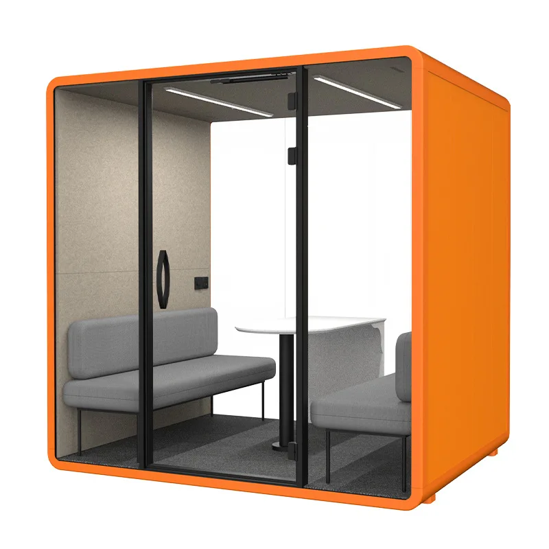 Outdoor Private Glass Workspace Acoustic Booth Garden Sound Proof Office Meeting Pod
