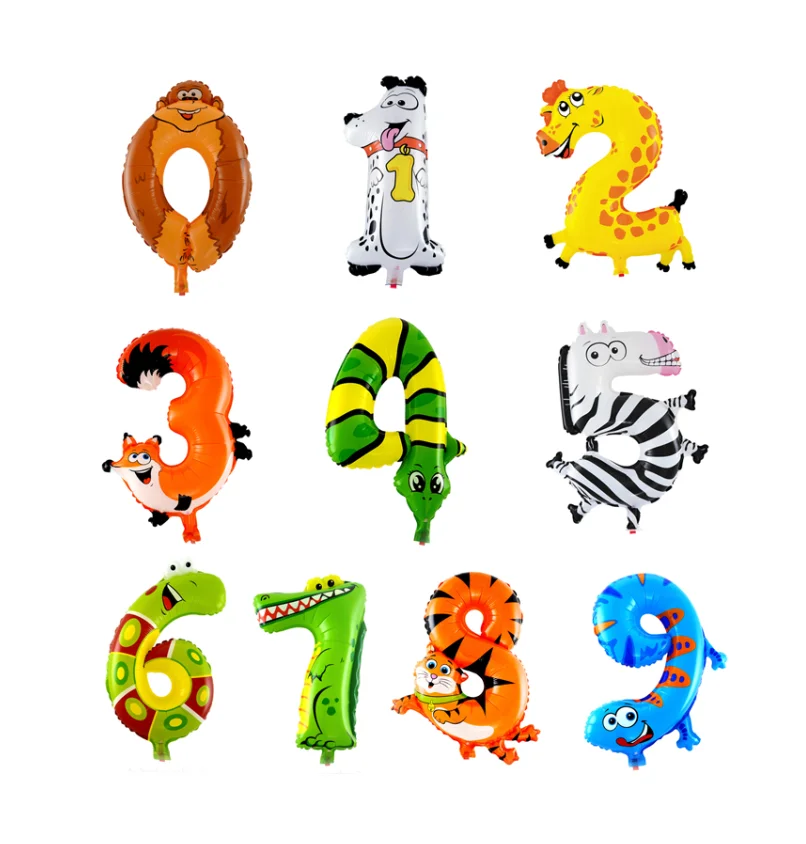 16inch Foil Chinese Zodiac Balloon Children Birthday Party Decorate Animal Shaped Foil Helium Balloons