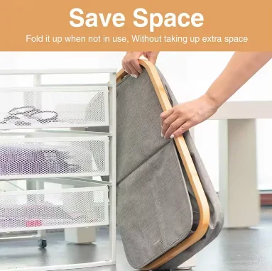 Waterproof Durable Corner Foldable Pop Up Bamboo Rim Circular Laundry Hamper Baskets & Bags With Lid Baby Nursery Storage Basket