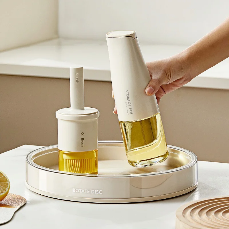 Two size option Large Capacity Multifunctional 360 degree Rotating Storage Tray for Pantry Bathroom General Storage