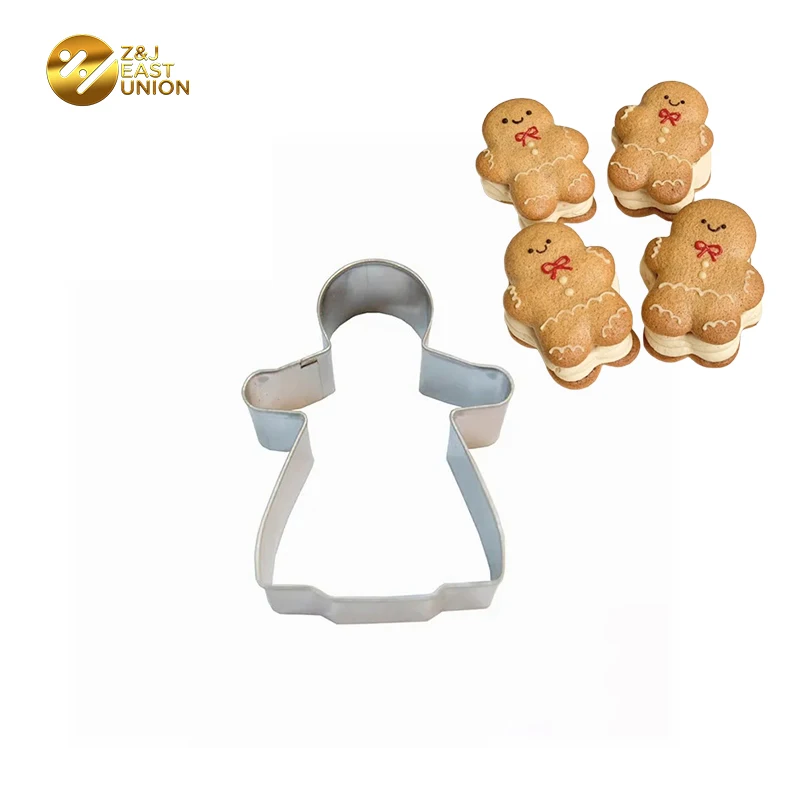 Christmas Cake Mould Cookie Tools Round Star Heart Flower Shape Stainless Steel Cookie Cutter for Kitchen DIY Pastry