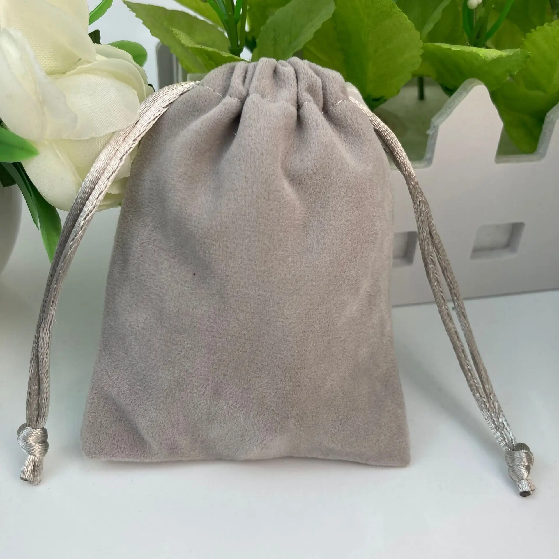 microfiber suede leather jewellery pouch bag customized suede drawstring bag suede bag jewelry