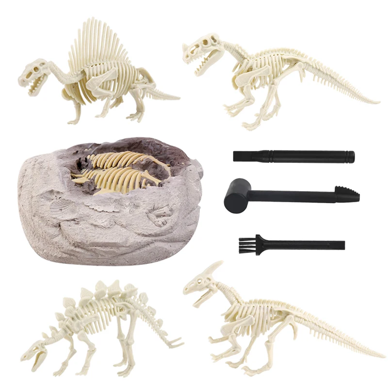 Dig Out Dinosaur Skeleton model Dino Fossil Dig Kit Dinosaur Excavation Fossil Digging Kit for kids