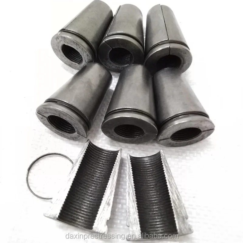 15.24mm 3 parts Wedge Post Tension Prestressed Anchor Cable Clamp