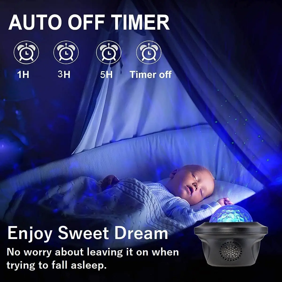 Jumon Laser Star Projector Bt Music Speaker Projector With Remote Control Smart Star Led Night Starry Projector Light