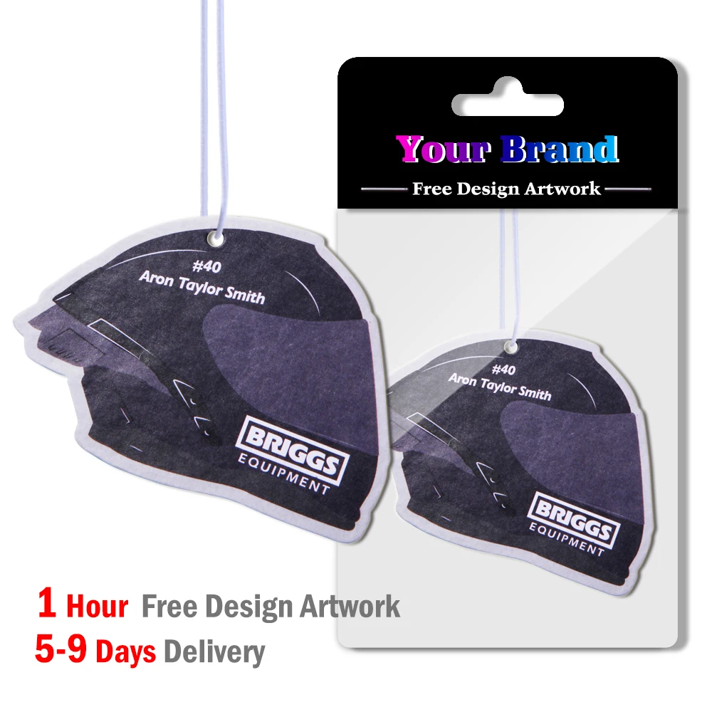Custom logo scents air freshener brands wholesale hanging paper air fresheners for car
