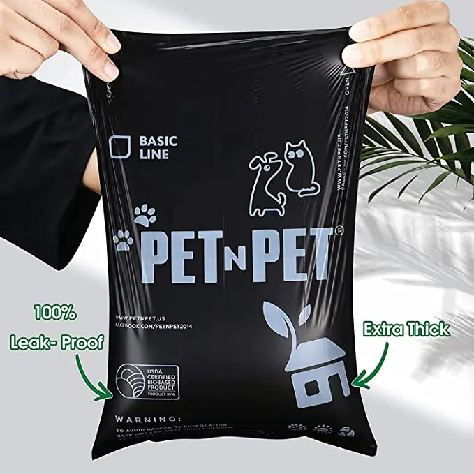 Factory Supplier Doggie Bio Corn Starch Custom Eco Friendly Compostable Biodegradable Pet Waste Dog Poop Bags for Pet Poop