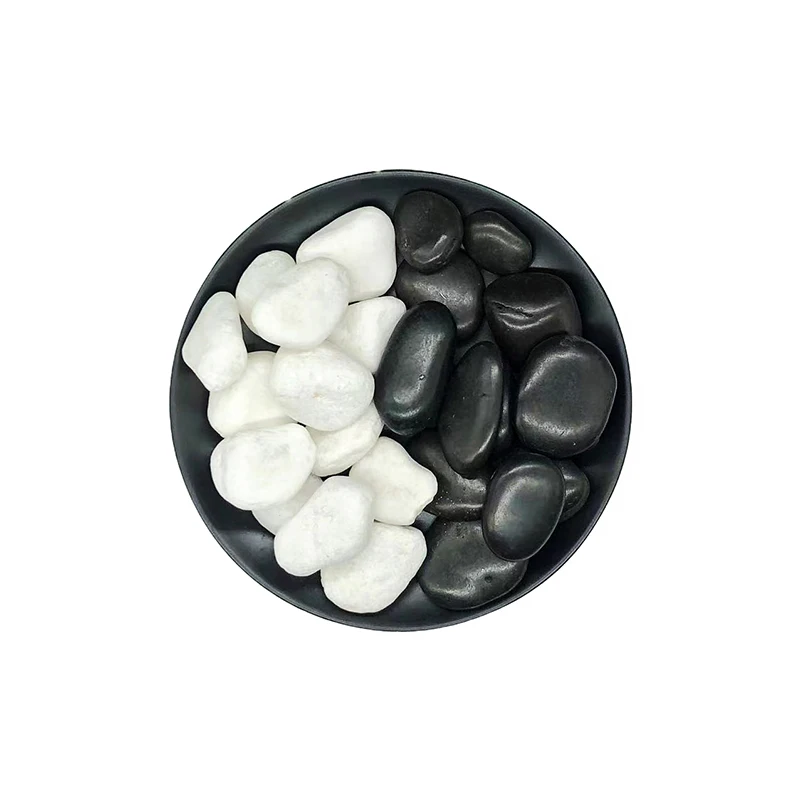 Natural White River Rocks Landscaping Pebbles Flat River Beach stone pebbles
