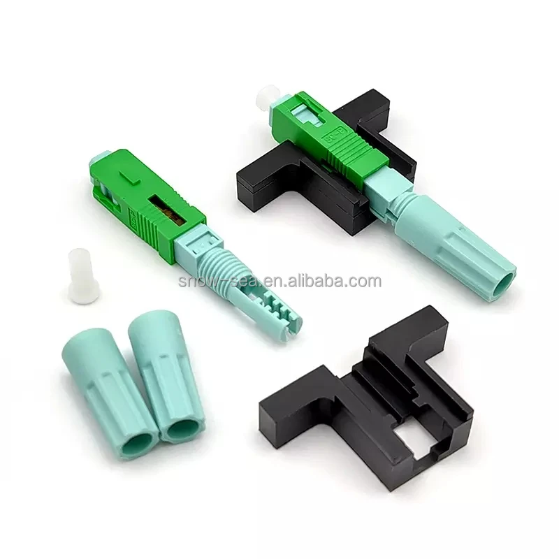 FTTH SC/UPC SC/APC Quick Field Assemble Wedge T Screw Thread 58mm Type Fiber Optic Fast Connector