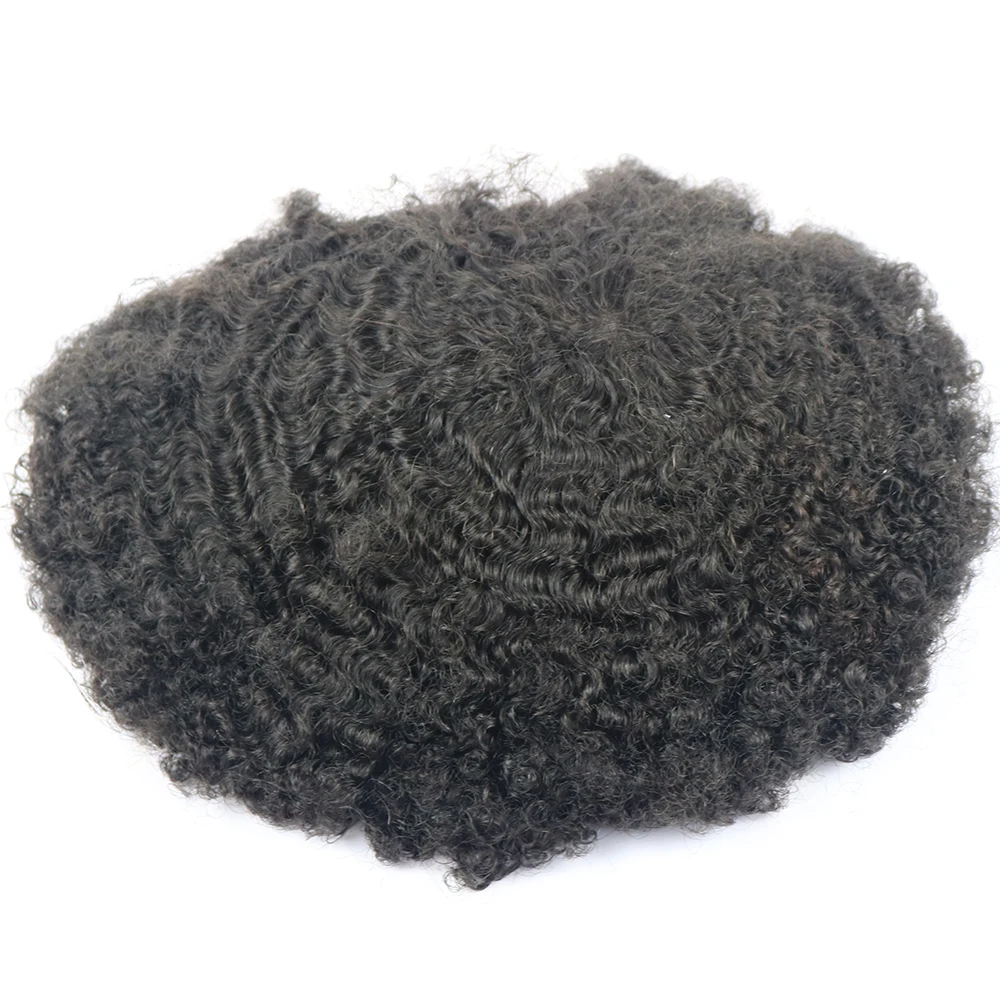 10MM Toupee For Black Men Human Hair All Transparent Lace Man Weave Balding Mens Custom Hair Unit 8X10inch Male Hair Replacement