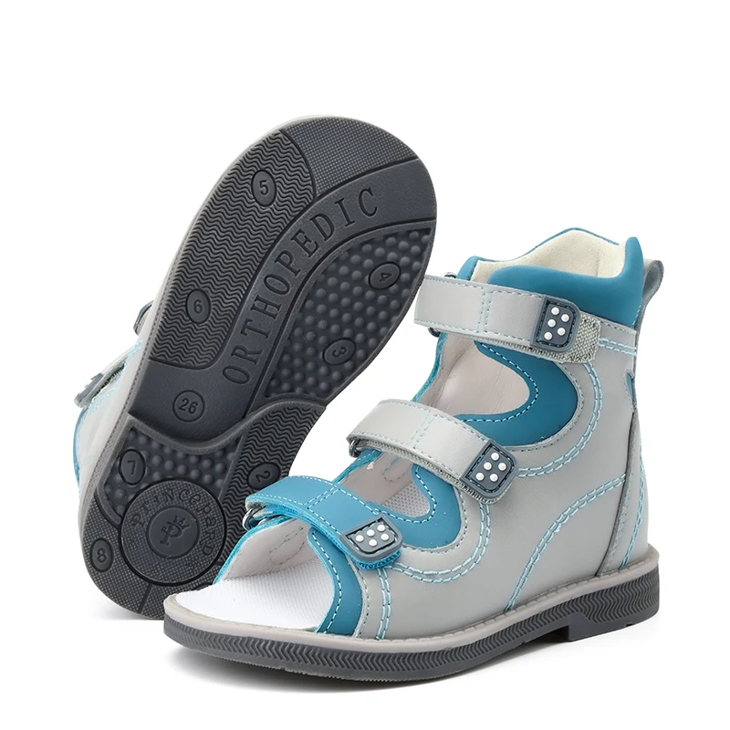 Princepard Orthopedic Summer Sandals for Kids with Ankle and Arch Support to Correct Kid Flat Feet and Tiptoe Walking