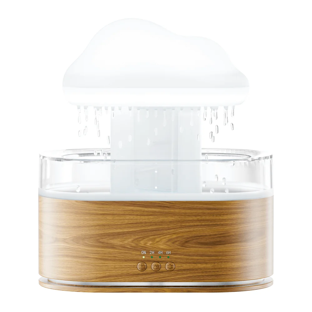 7 Color Lights Household Raindrop Humidifier with 500ml Water Drip & Essential Oil Diffuser 1 Year Warranty
