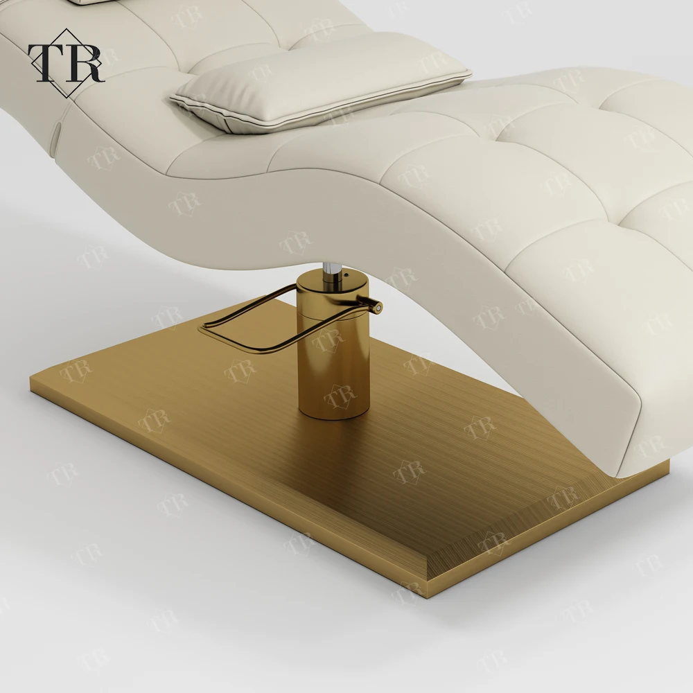 Turri New Lifting Adjustable Curved Lash Bed Recliner Chair Beauty Spa Salon Furniture White Velvet Eyelash Extension Bed