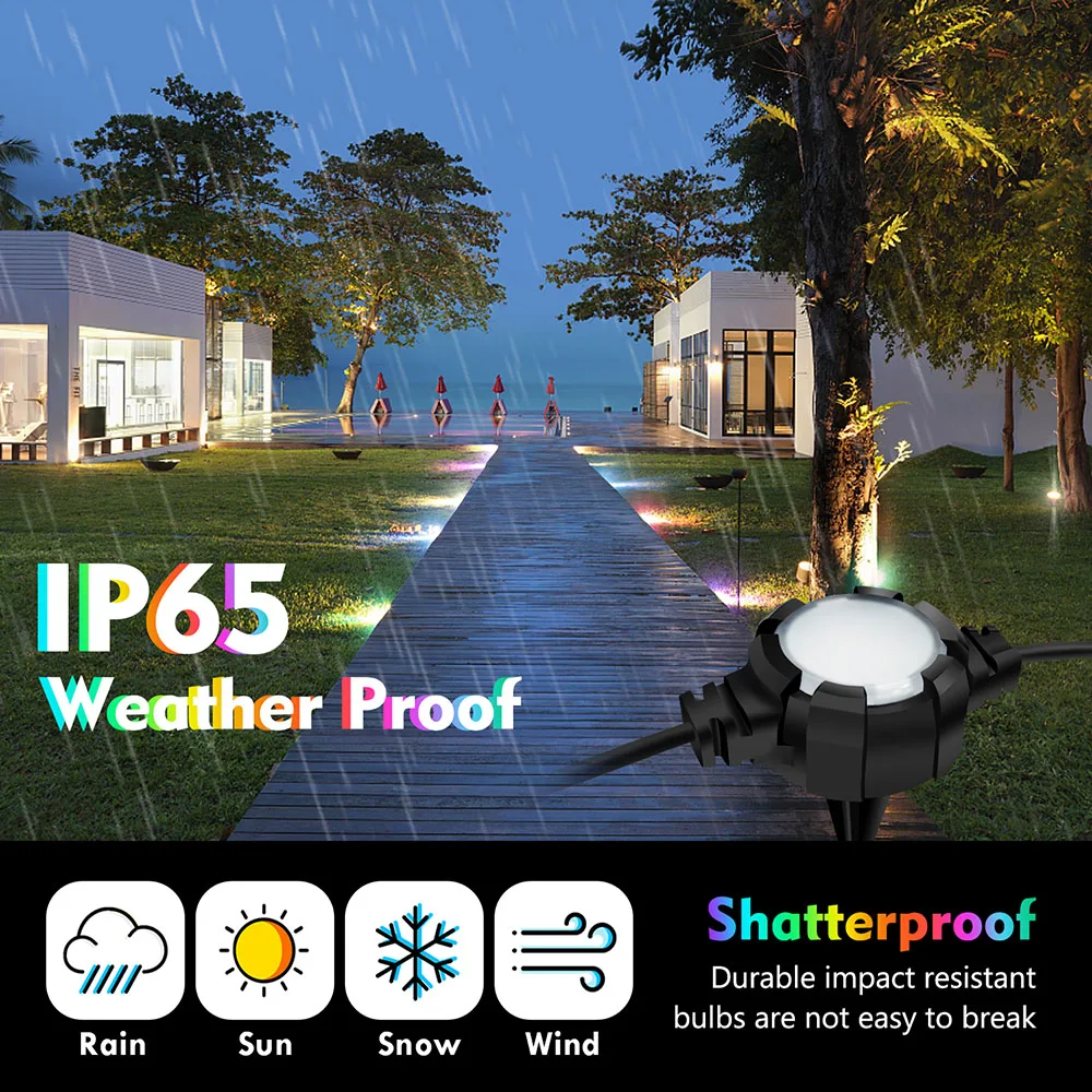 Solar lights garden multi color party decoration lighting decorative inground Led lights