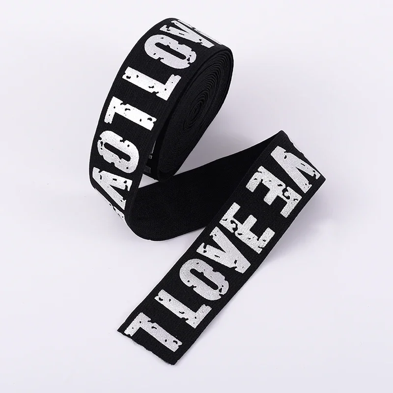 Elastic Band Logo Nylon Underwear Bra Custom Print Design High Quality Manufacturer Wholesale Elastic Bands For Waistband