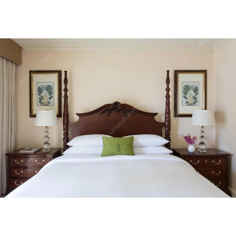 Antique JW Marriott global source elegant ebony heardboard hotel bedroom furniture