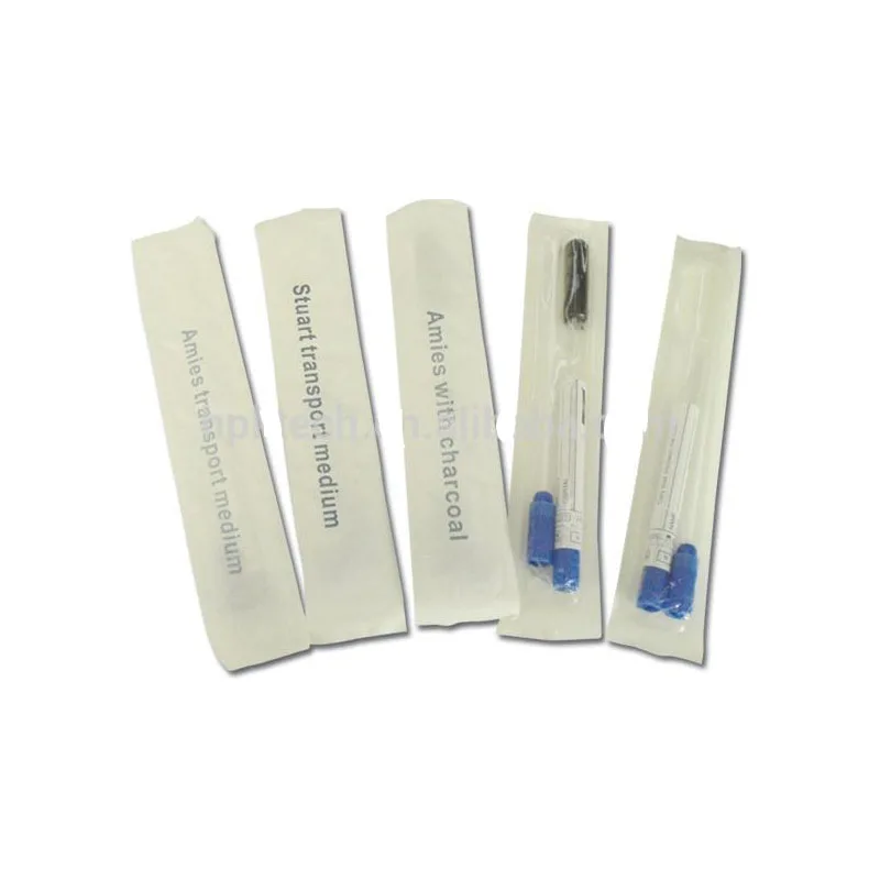 Disposable Wooden Medical Sterilized Dna Test Transport Sterile Swab With Media