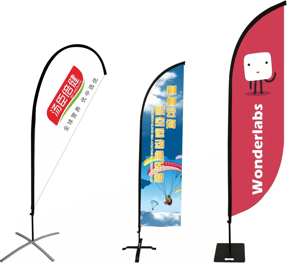 Branding Wind Blade Flag Lightweight Easy Carry Knife Fluttter Flag for Dealership