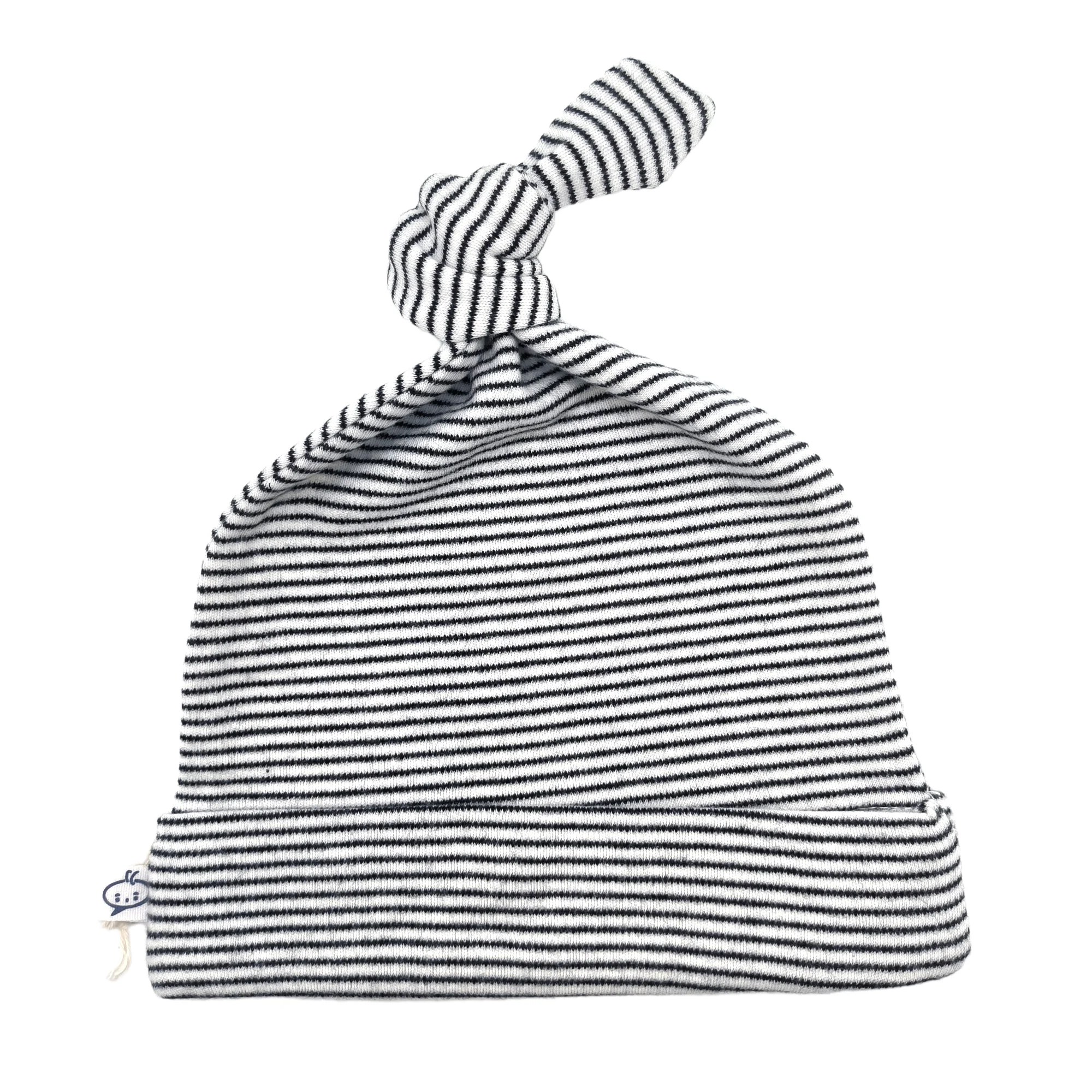 Babymio Top Sale Baby Beanie Hat Cotton Newborn New Coming Toddler Boy Girl Cap Striped 100% Organic Cotton for Infant Unisex