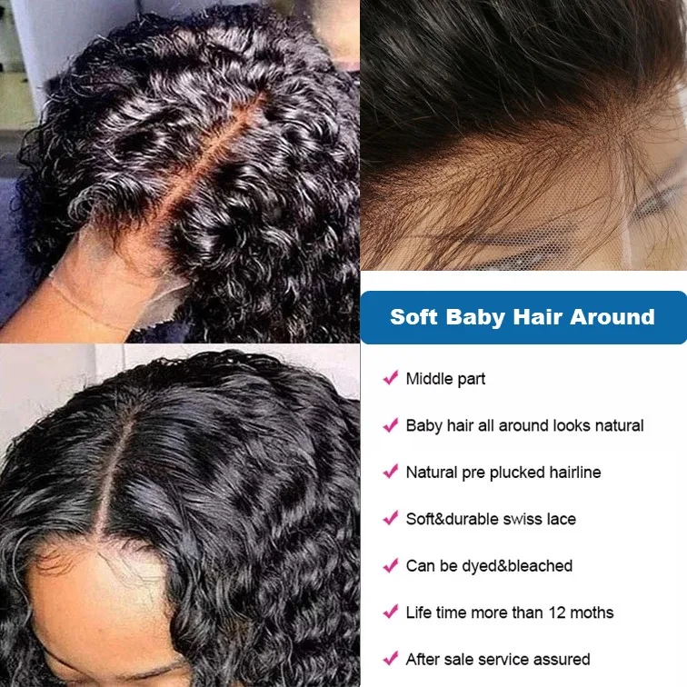 Transparent Swiss Lace Front 13x4 100% Vietnam Hair Wig Ladies Hair Wigs Kinky Wig Curly Hair for Black Women