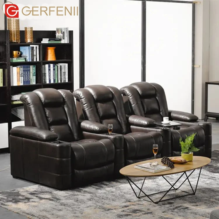 hot sale living room furniture leather lazy chair electric leather single heated recliner chairs
