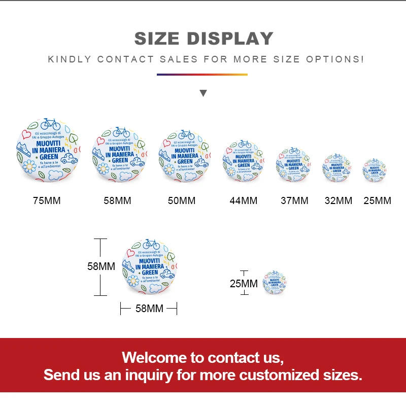 Supply Custom 2.25 Button Pin Parts Round Tin Tinplate Chapita Sublimation Blank 25Mm 32Mm 44Mm 58Mm Button Badge Buttons