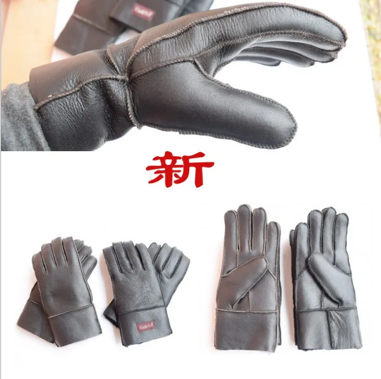 Оптовая продажа по индивидуальному заказу новые меховые сгибающиеся перчатки с орлиным когтем уличные мужские зимние утолщенные теплые перчатки из овчины