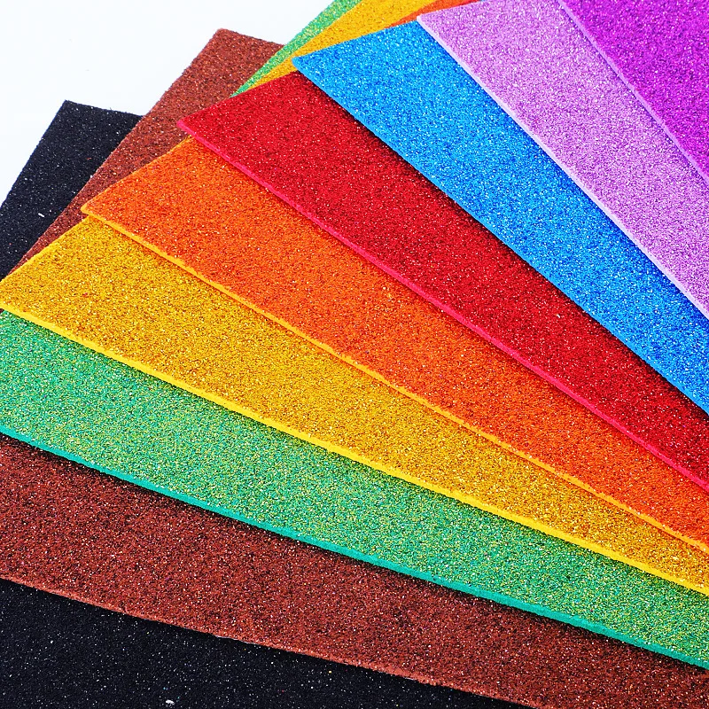 Bview Art Eco-friendly Goma EVA foam sheet 2mm Color EVA Glitter foami EVA Foam sheet for craft