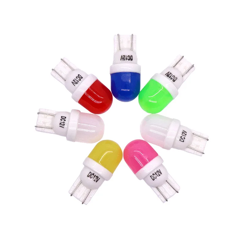 Ceramic T10 W5W LED Bubbles amber white blue red yellow green Pink Lights 12V Car Door w5w 194 168 Light Bulb
