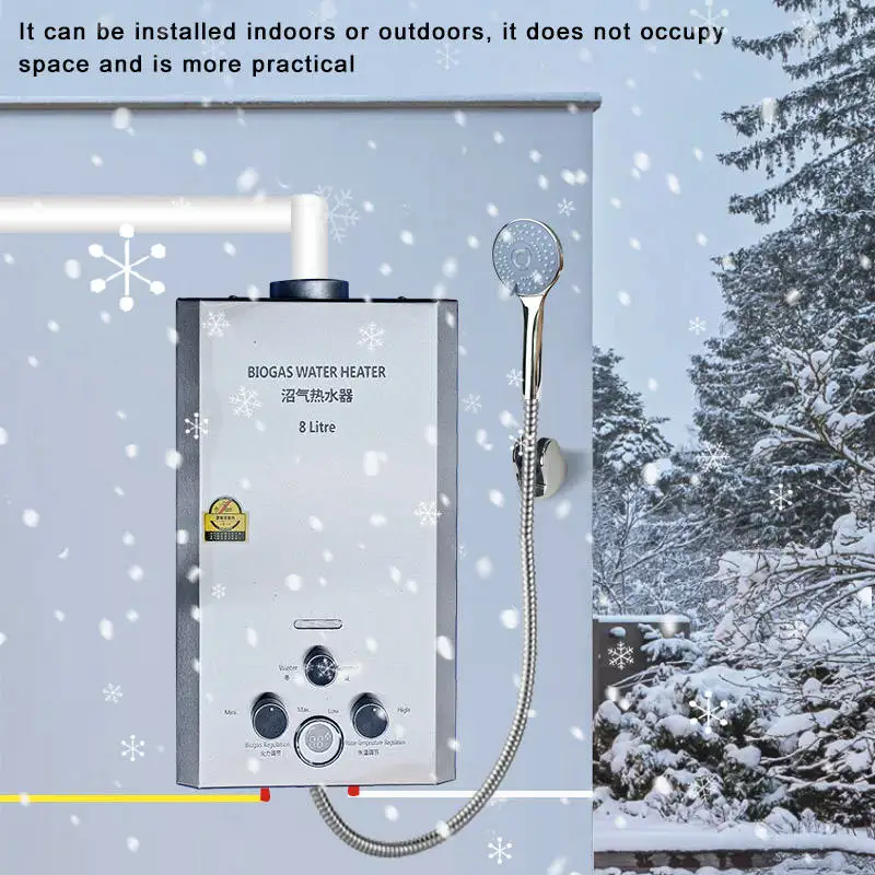 Hot selling hot water heater boiler storage 8l tank biogas water heater