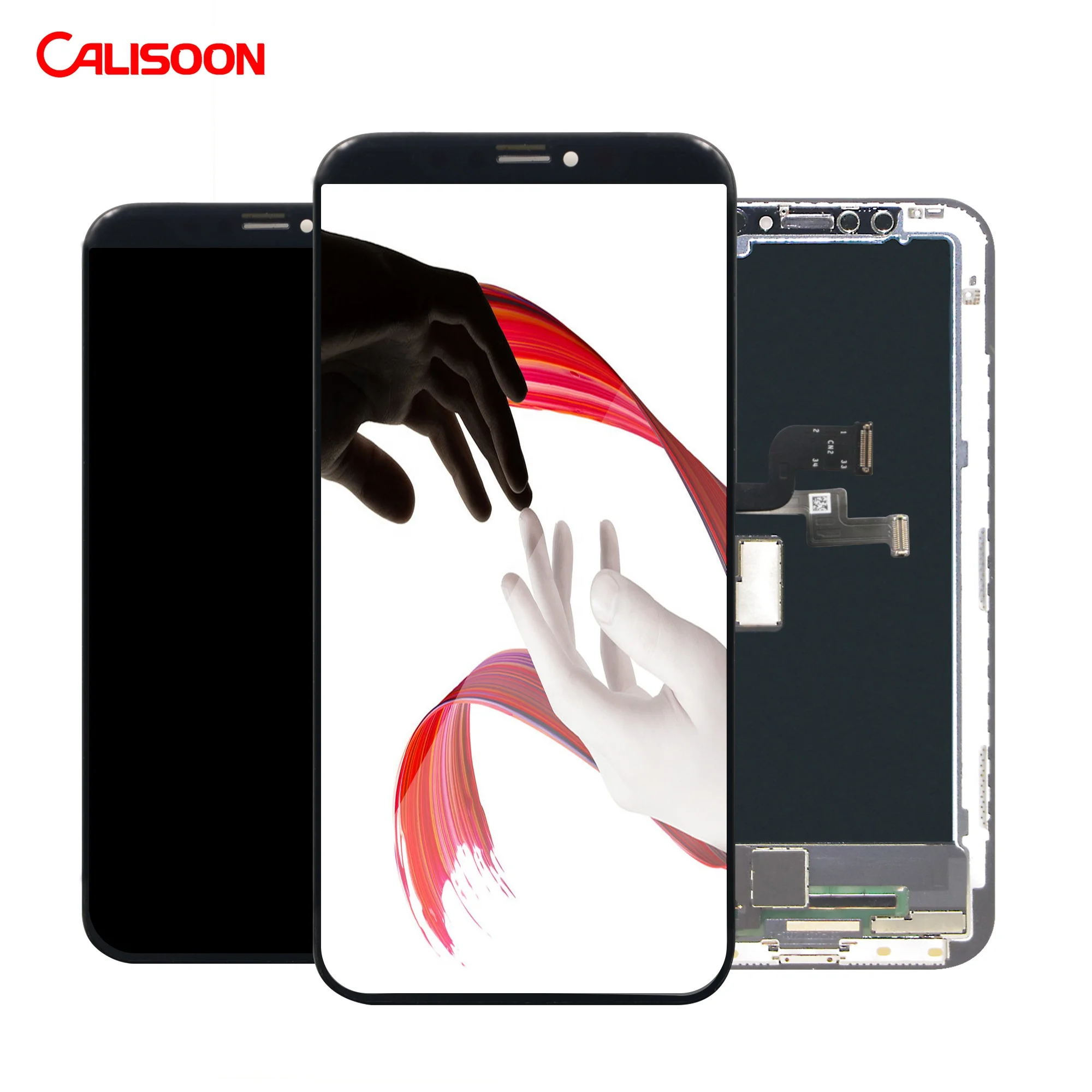  Новые ЖК-дисплеи Calisoon для мобильных телефонов Iphone ЖК-дисплей iphone 11 X XR XS MAX 8 8P 7 6 6S PLUS прямая Заводская