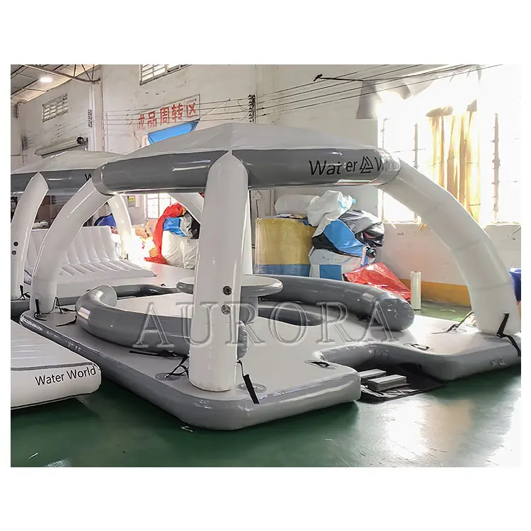 Inflatable water party floating boat island water park inflatable water floating world