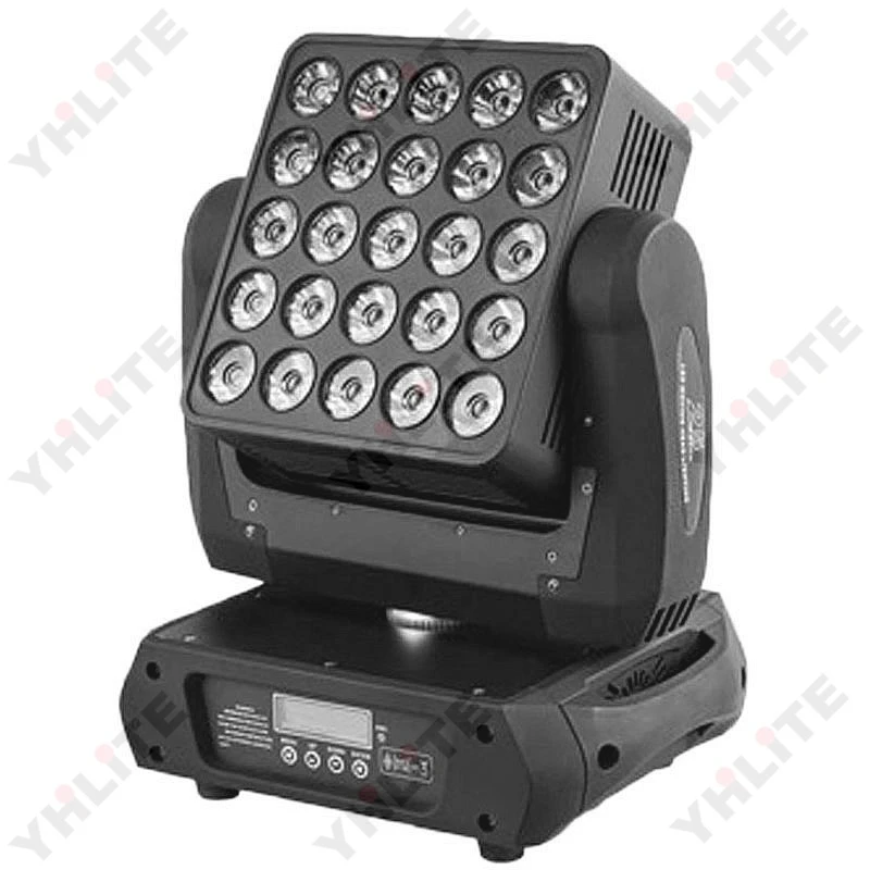 China led matrix light 5x5 matrix moving Head 25X15w RGBW led matrix Head moving with dot control