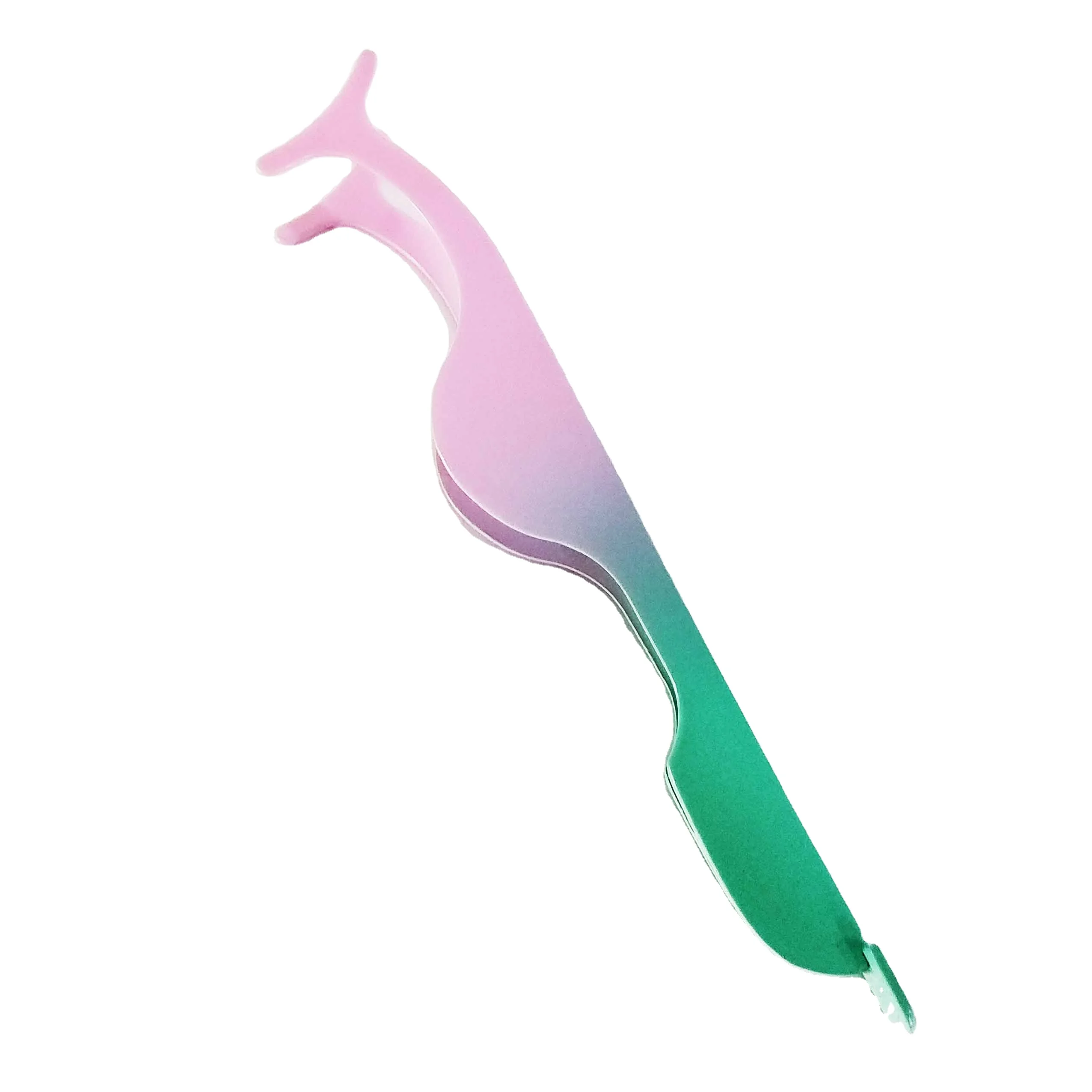 Custom logo Private Label Plastic Lashes Applicator Tweezers With Packaging False Eyelash Tweezers