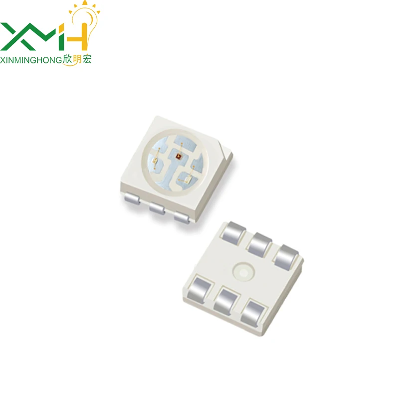 High quality three chip  5050 RGB SMD led PLCC-6  top led diode