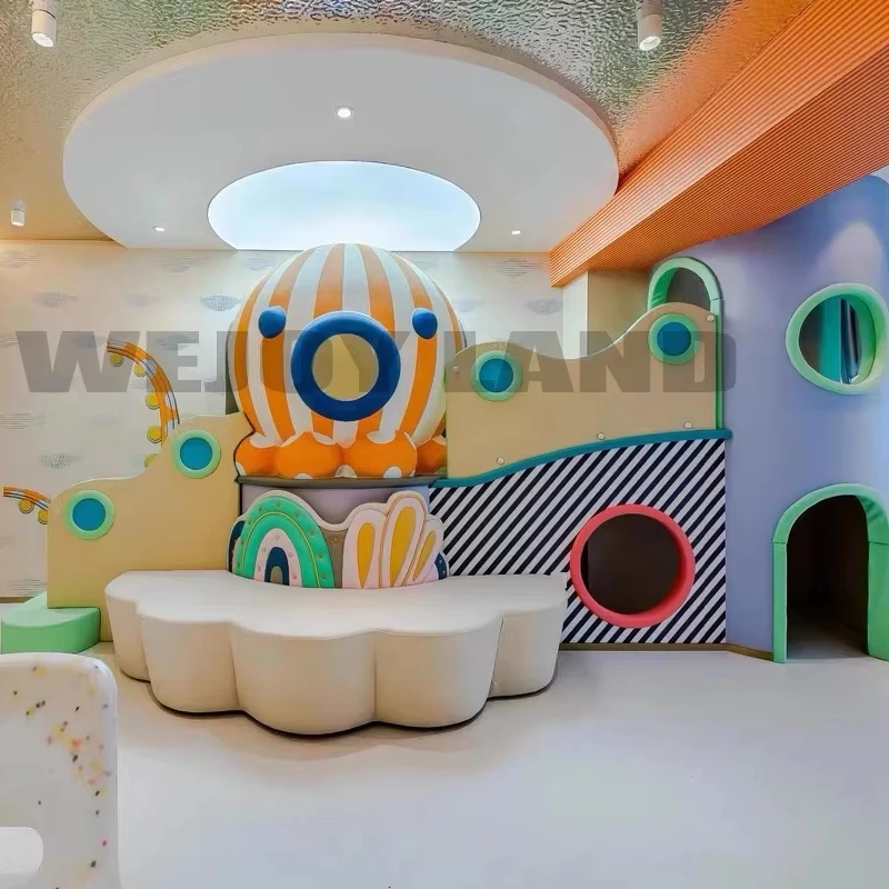 WEJOY LAND Kids octopus shapes Safety Soft Foam Plastic Indoor Playground Equipment With Slides And Ball Pit For Daycare Center