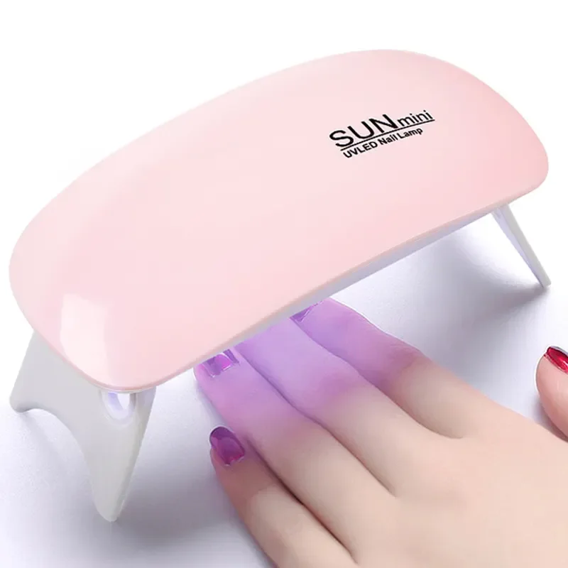 Wholesale UV Lamp 6w for Salon Led Light Nail Dryers Sun Mini UV Gel Varnish Curing Hard Gel Polish Dryer USB ABS Plastic