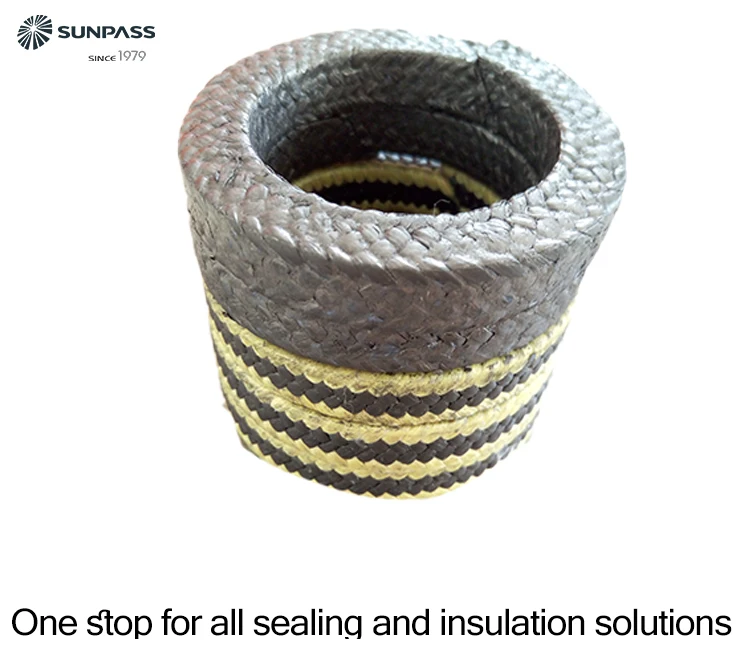 High temperature factory Pure Graphite Braided Packing ring for valve pump sealing