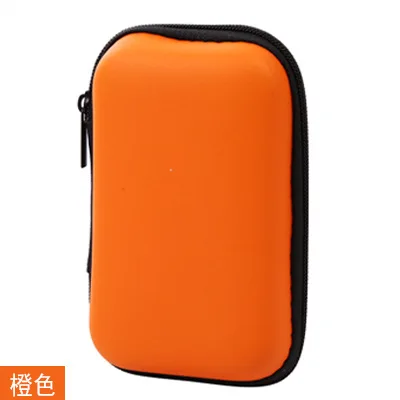 HelloWorld Travel storage box Portable data cable package bag Pure color earphone storage box Game card storage box