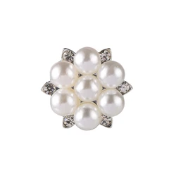 2cm Pearl Diy Alloy Diamante Crystal Bow Accessories Wedding Decoration Flower Rhinestones Buttons