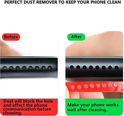 Cell Phone Cleaning Kit Accessories, Cleaner Tape for Phone Speaker and Receiver, Cleaning Stickers Dust Remover Compatible