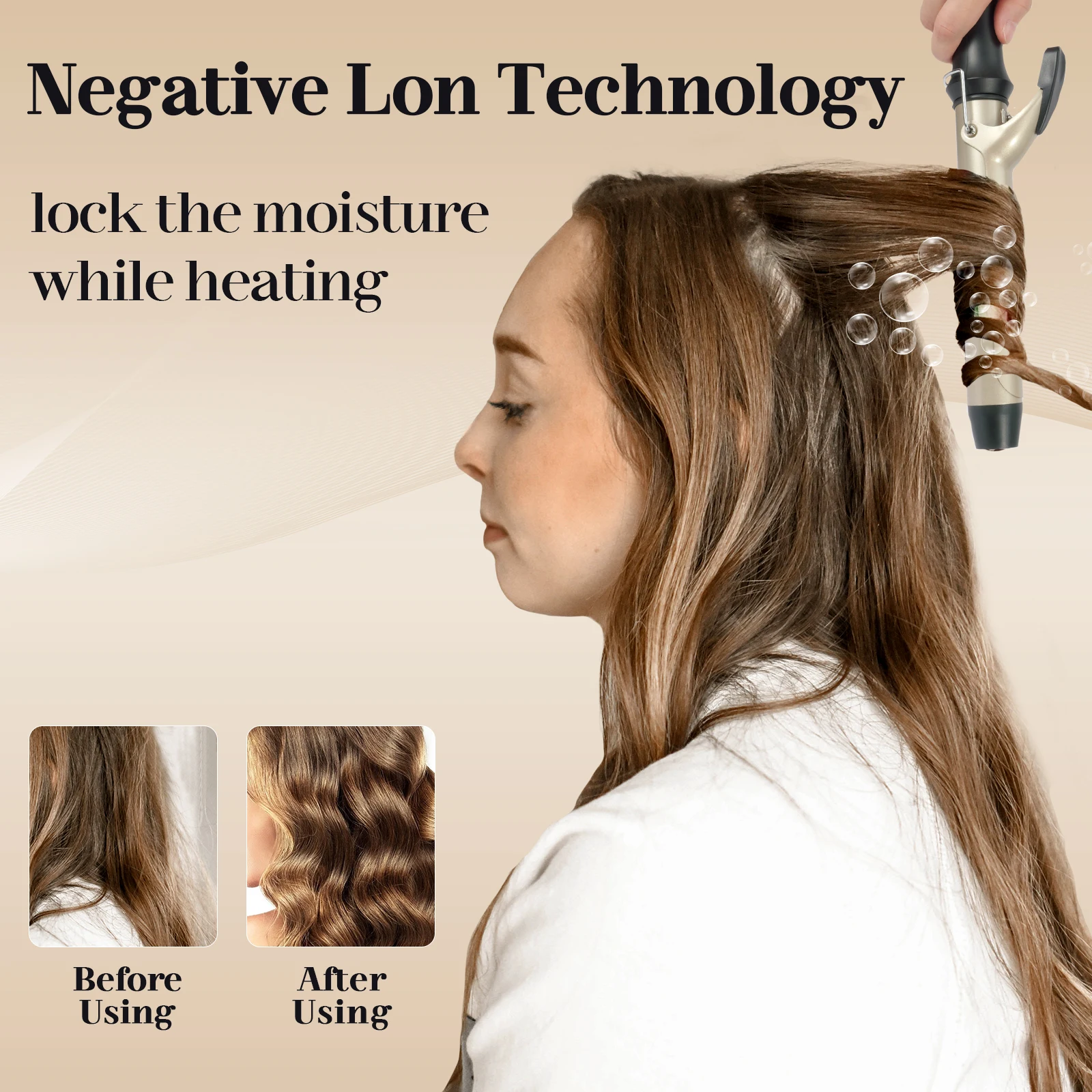 The New Titanium Hair Curler Professional Hair Curling Iron Rotating Magic Hair Curling Iron