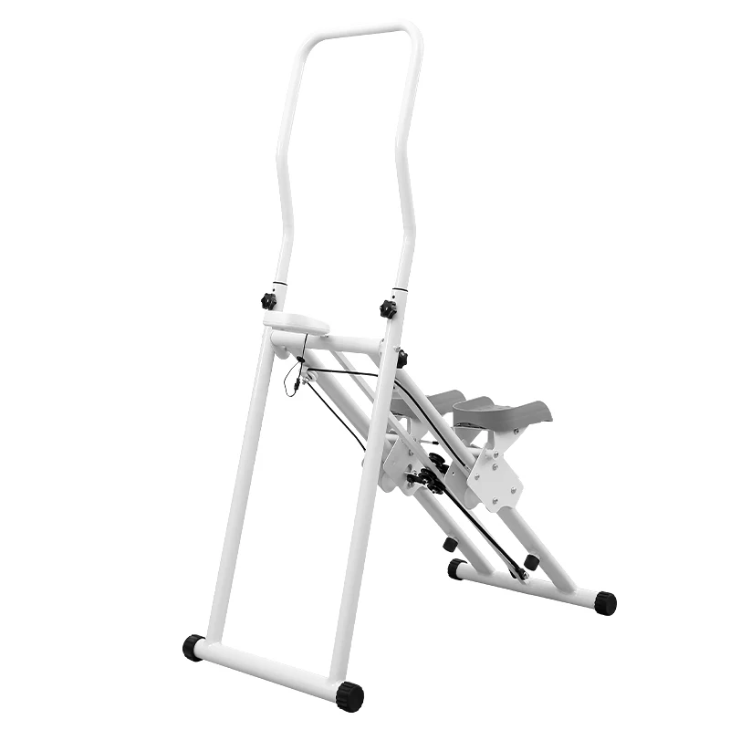 Mini Home Gym Fitness Metal Folding Stair Climber Adjustable Vertical Mountain Machine with Comfortable Armrest Pedal Height