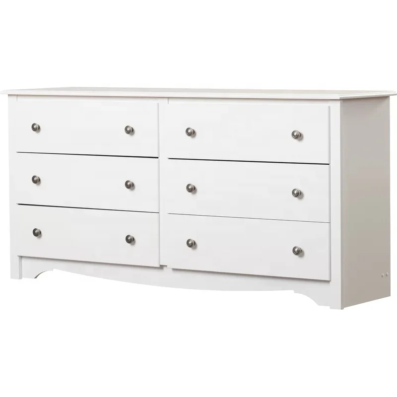 High Quality Modern White Cheap Wooden Vintage Antique 6 Chest Of Drawers Dresser