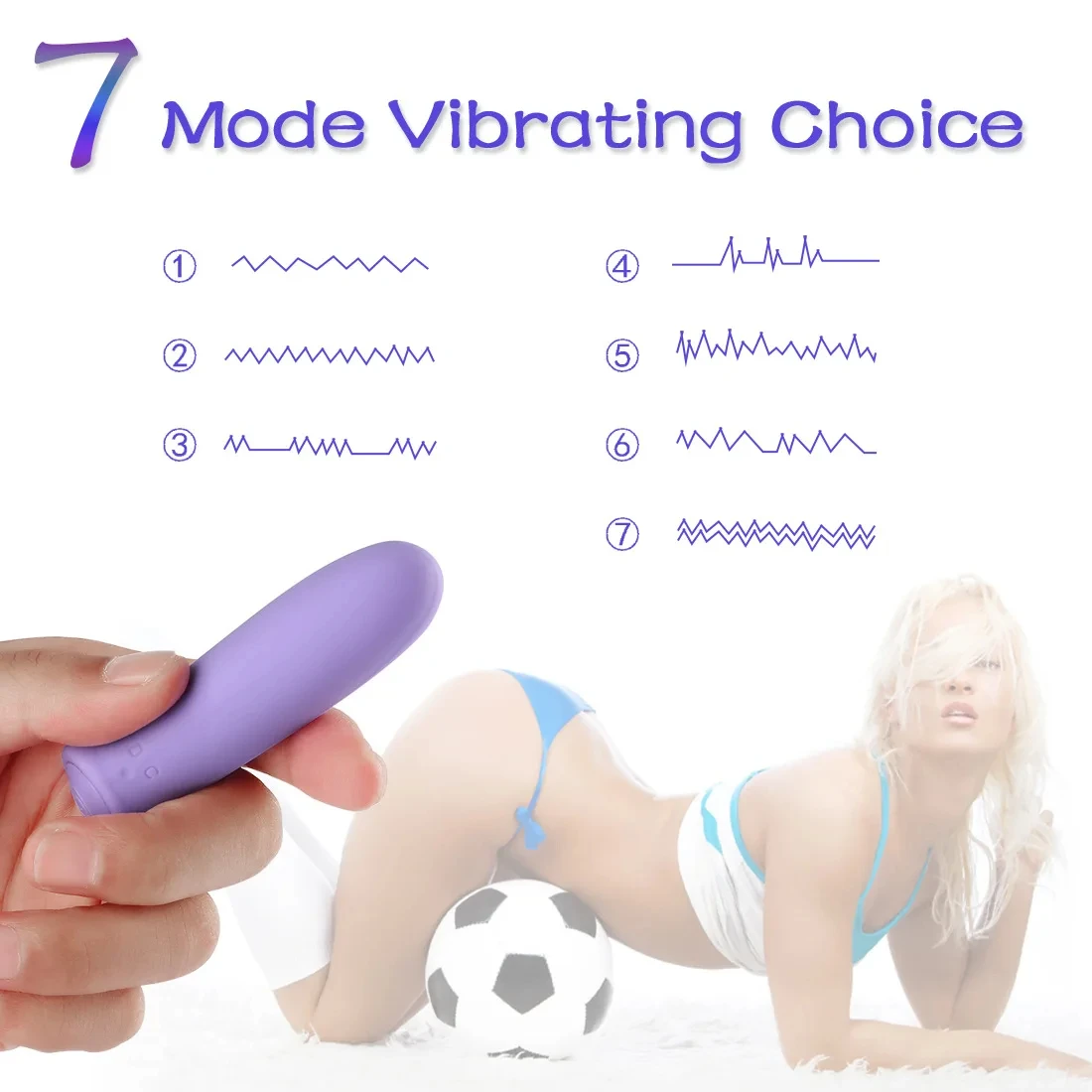 LOVE Silicone purple mini bullet g spot vibrator 7 mode vibrating vibrator for woman