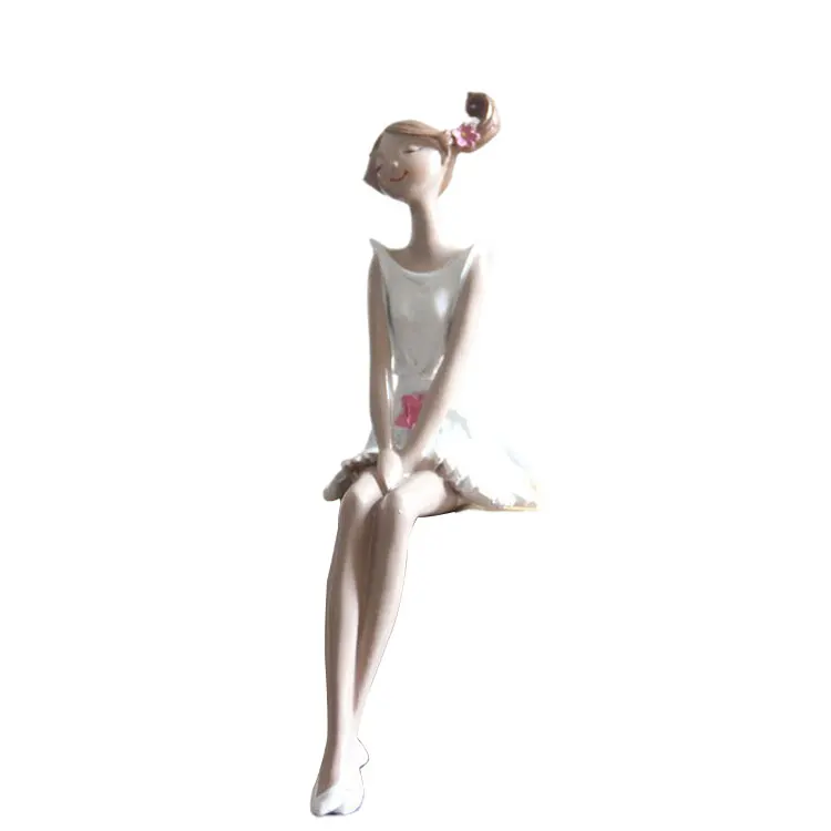 
Dress Slim Beautiful Resin Sister Girl Figurine Tabletop Figure Ornaments Living Room Decoration 