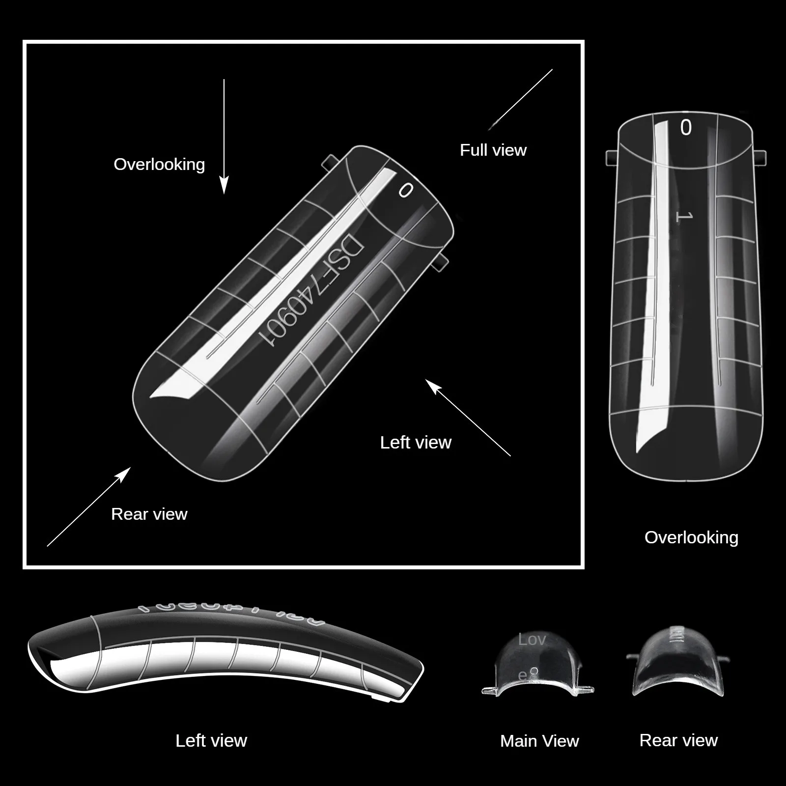 Nail Tips Quick Building Extension Mold Finger Gel False Nail Acrylic Stiletto Upper Plastic Nail Form For Poly Gel Extension