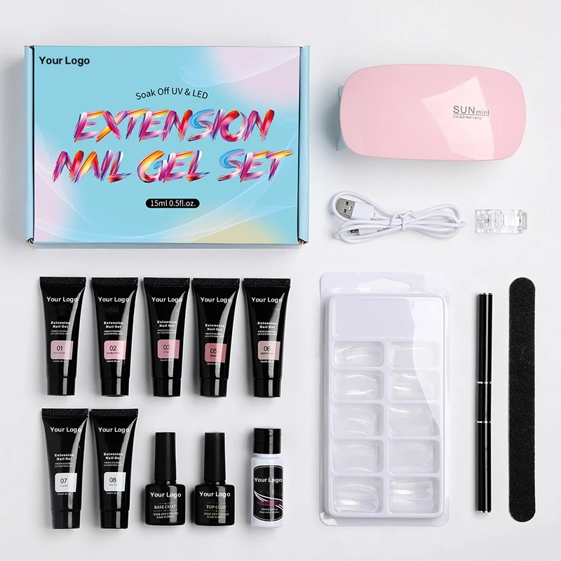 Price Poly UV Gel Nail Set Extension Starter Set Reasonable Price Gel For Cheap Wholesale Price Nail Extension Gel Kit