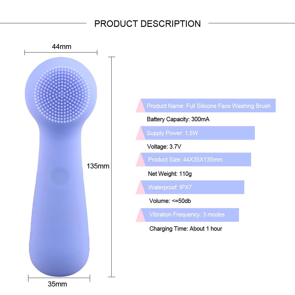  Skineat оптовая продажа силиконовый скребок для лица Водонепроницаемая силиконовая Очищающая щетка