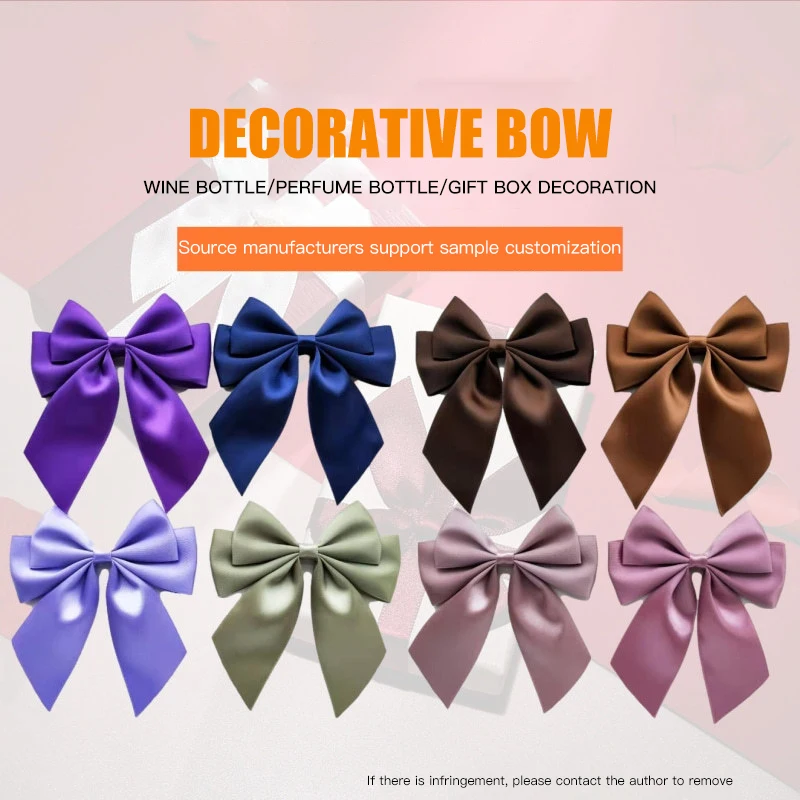 Popular Ribbon Bow Christmas Decorating Satin Bow Ribbon Elastic Ribbon Bows For Gift